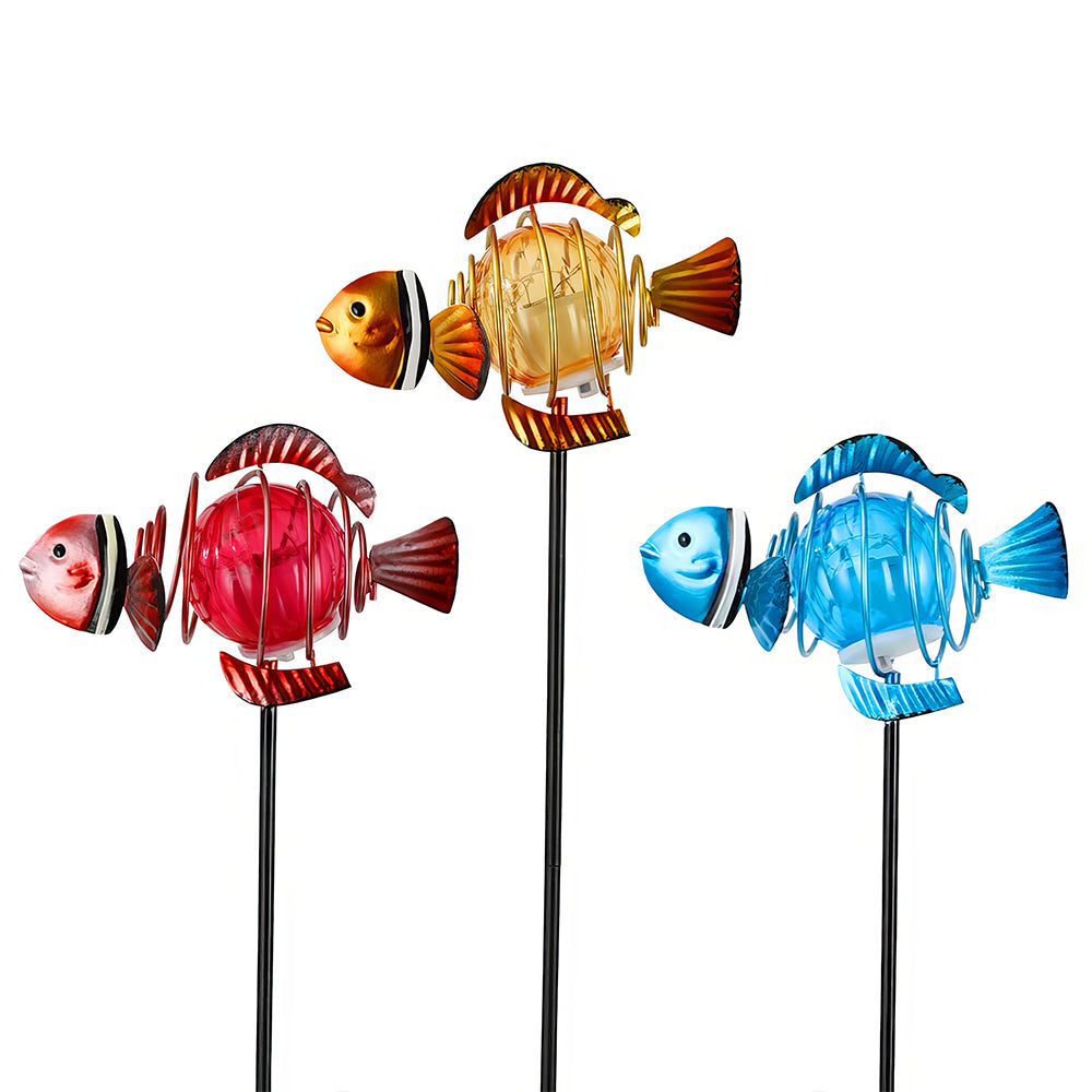 Solar Powered Outdoor Dog Garden Light with LED Stake 27 Inch