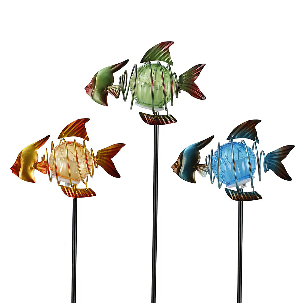 Solar Powered Outdoor Dog Garden Light with LED Stake 27 Inch