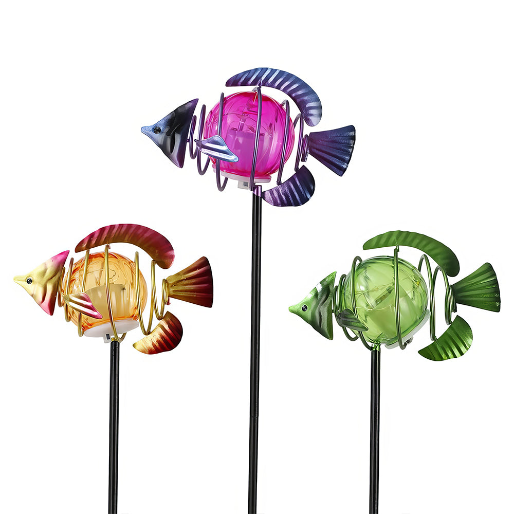 Solar Powered Outdoor Dog Garden Light with LED Stake 27 Inch