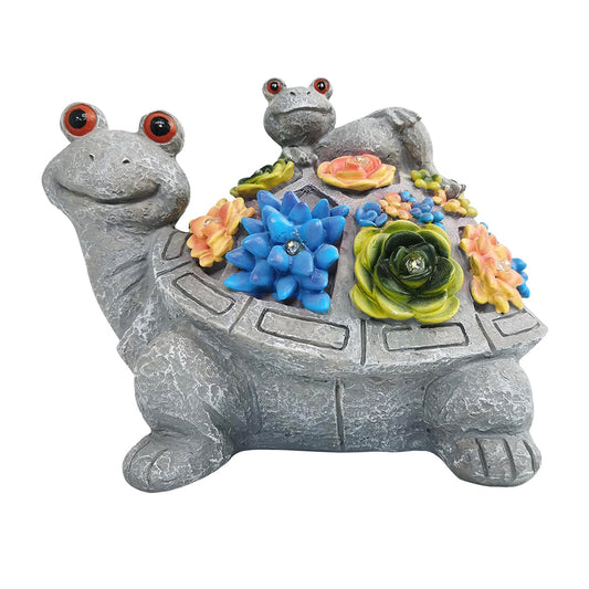 Solar Hedgehog Garden Statue with LED Lights Resin Outdoor Decor
